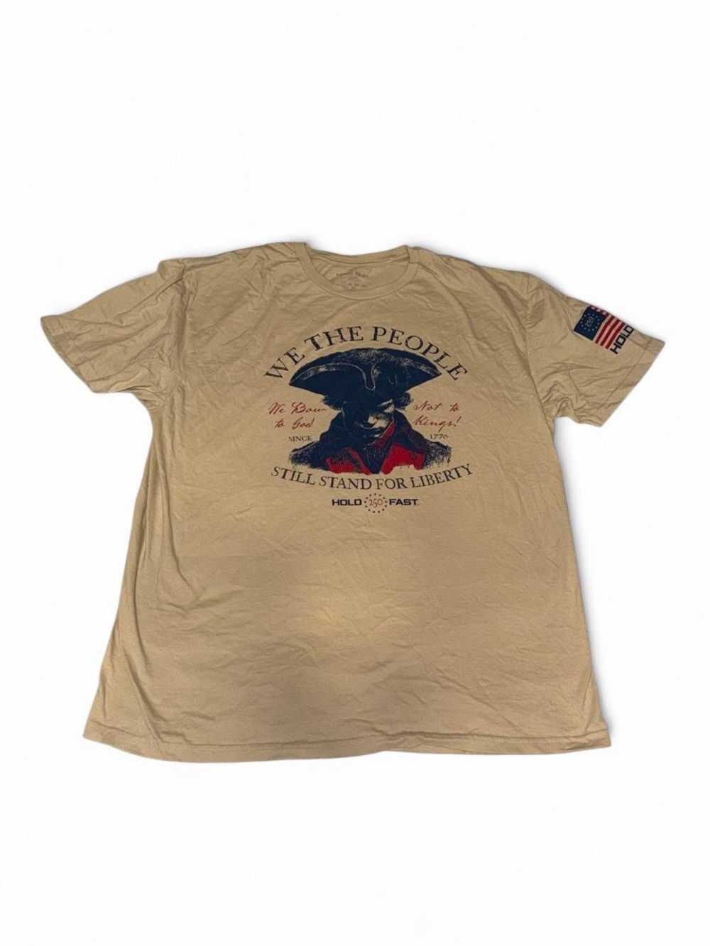 'We The People' Graphic Tee - Tan Size XL